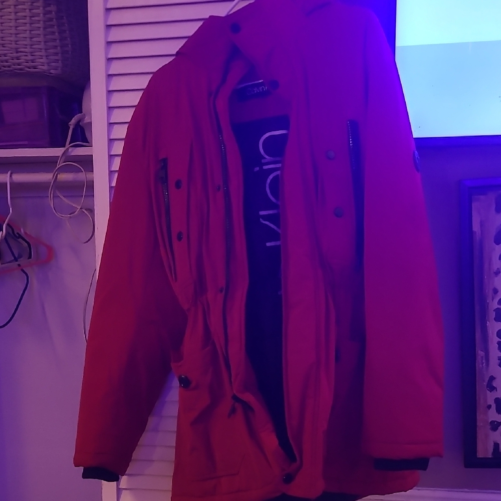 Calvin Klein Men's Bold Red Puffer Jacket